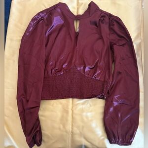 Guess Cabrera Solid Mock Neck Top Size L